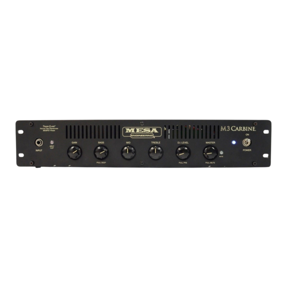 Mesa/Boogie M3 Carbine Bedienungsanleitung