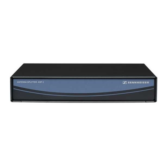Sennheiser ASP 2 Bedienungsanleitung