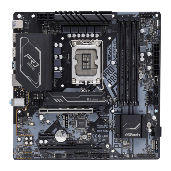 ASROCK H670M Pro RS Bedienungsanleitung