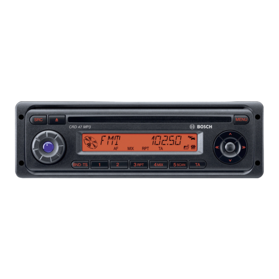 Bosch CRD 47 MP3 Bedienungs- Und Einbauanleitung