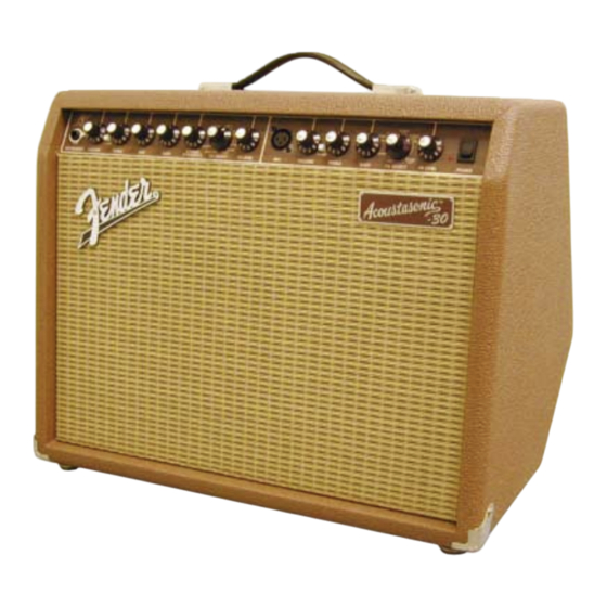 Fender Acoustasonic 30 DSP Bedienungsanleitung