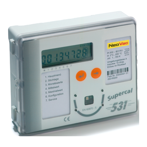 NeoVac Supercal SC-531 Einbau- Und Betriebsanleitung