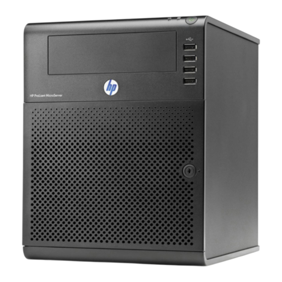 HP ProLiant MicroServer Installationsblatt
