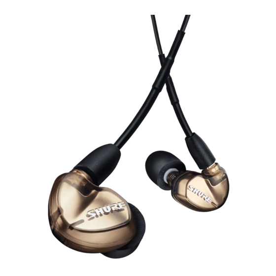 Shure SE535 SE425 SE315 Handbücher