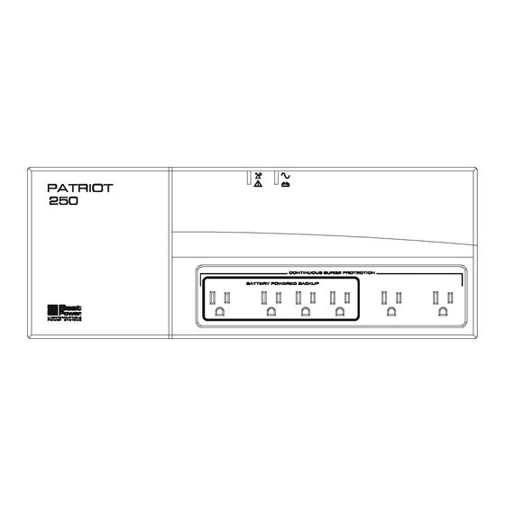 Best Power Patriot 250 VA Benutzerhandbuch