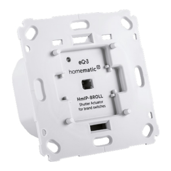 HomeMatic IP HmIP-BROLL Installations- Und Bedienungsanleitung