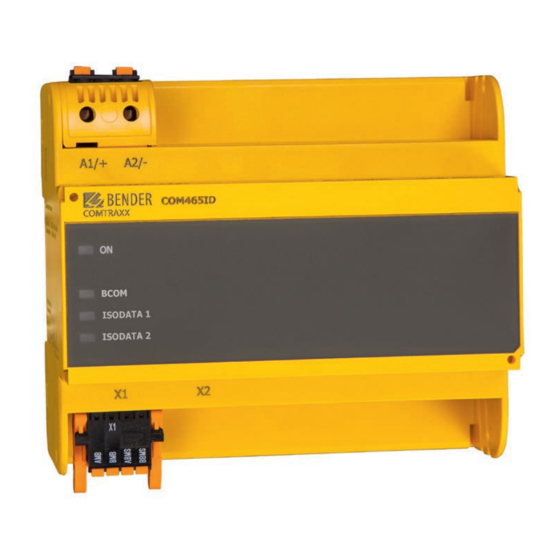 Bender COMTRAXX COM465ID Kurzanleitung