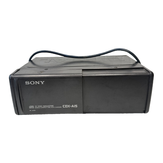 Sony CDX-A15 Bedienungsanleitung