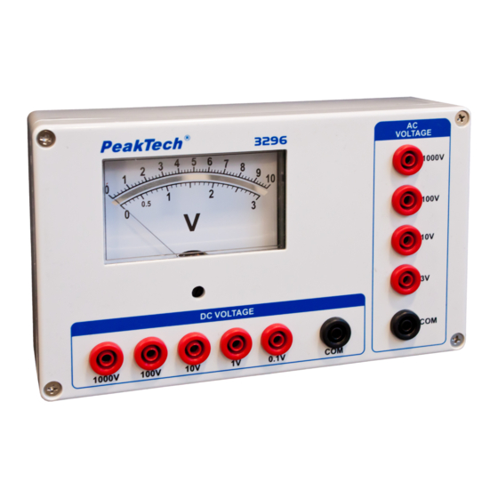 PeakTech 3296 Bedienungsanleitung