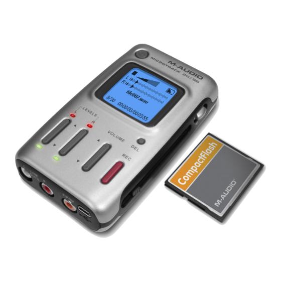 M-Audio MicroTrack 24/96 Benutzerhandbuch