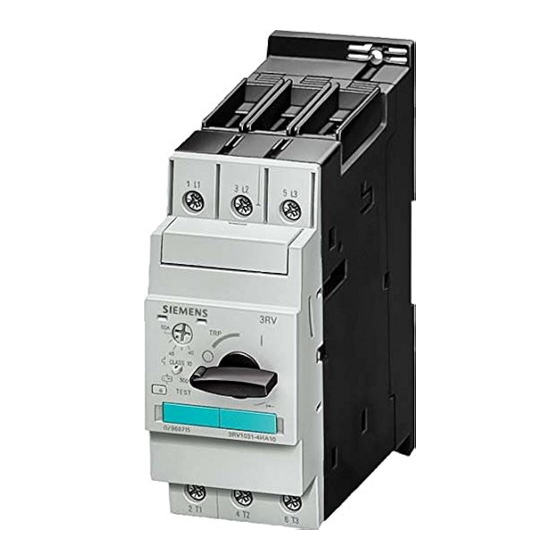 Siemens SIRIUS 3RV1 3-Serie Betriebsanleitung