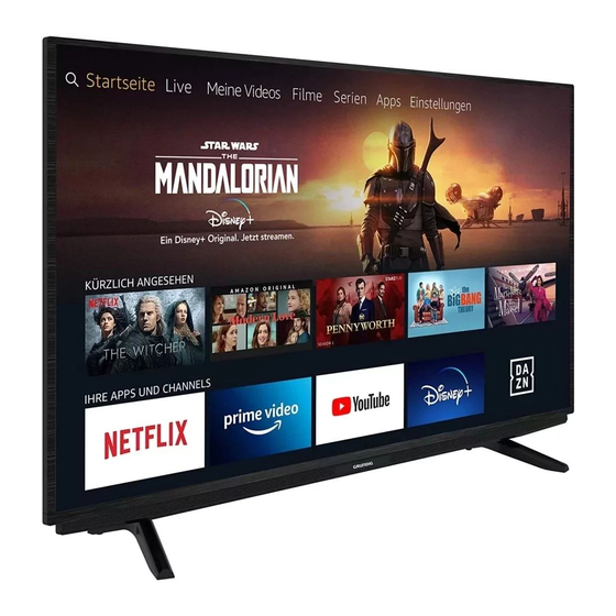 Grundig 55 VAE 70 Fire TV Edition Kurzanleitung