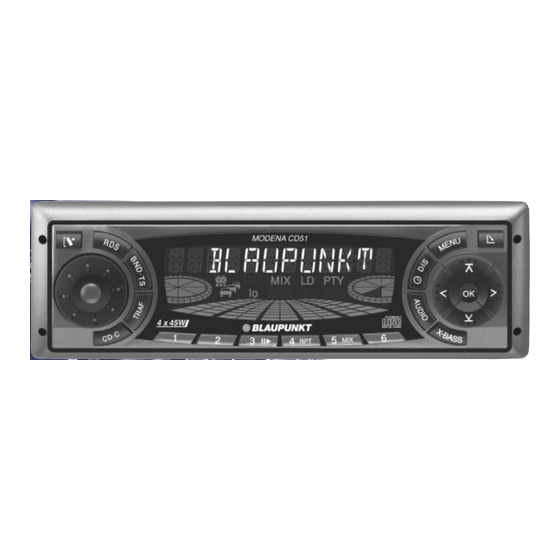 Blaupunkt Modena CD51 Bedienungsanleitung