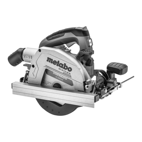 Metabo KS 18 LTX 66 BL Originalbetriebsanleitung