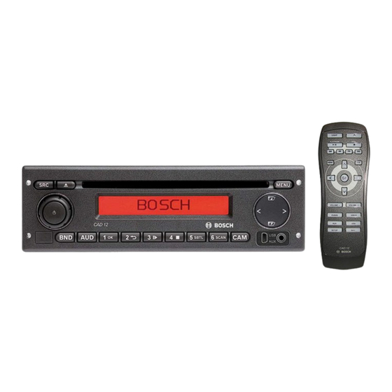 Bosch Coach DVD Radio CAD 12 Kurzanleitung