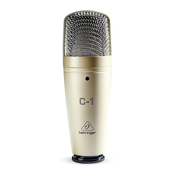Behringer C-1 Bedienungsanleitung