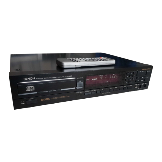 Denon DCD-1500 II Wartungsanleitung