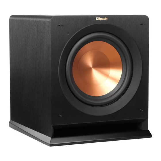 Klipsch R-110SW Handbücher