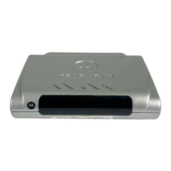 Motorola Netopia 2210-02 ADSL2+ Bedienungsanleitung