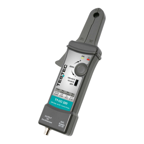 TESTEC TT-CC 770 Bedienungsanleitung