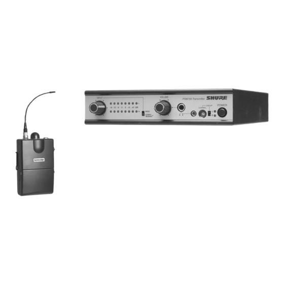 Shure PSM 700 Bedienungsanleitung