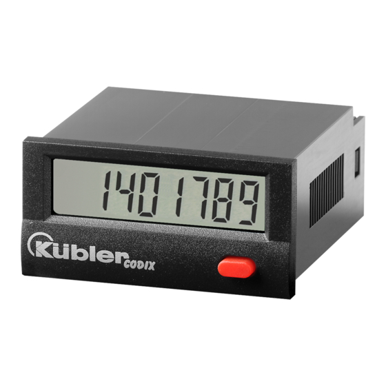 Kübler Codix 140 series Bedienungsanleitung