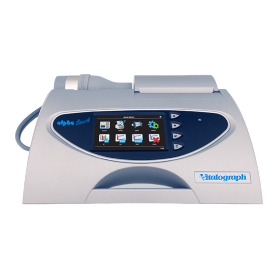 Vitalograph ALPHA Touch 6000 Gebrauchsanleitung