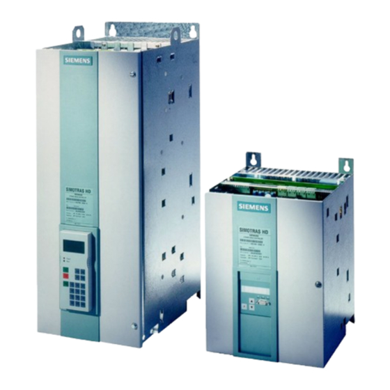 Siemens SIMOTRAS HD 6SG70 Serie Betriebsanleitung