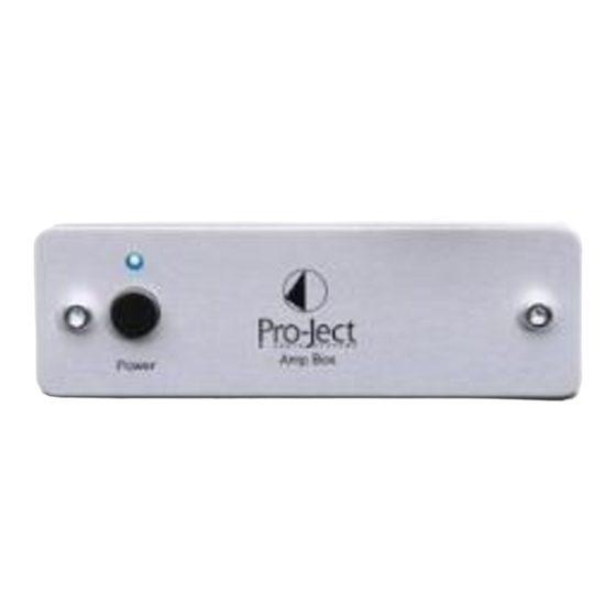 Pro-Ject Audio Systems Pro-Ject Amp Box Bedienungsanleitung