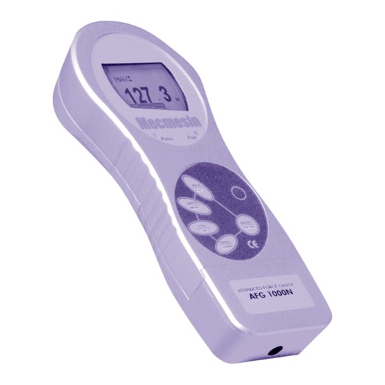 Mecmesin Advanced Force Gauge AFG Serie Bedienungsanleitung