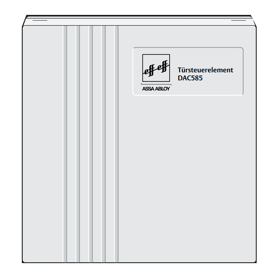 Assa Abloy DAC585 Montage-Und Installationsanleitung