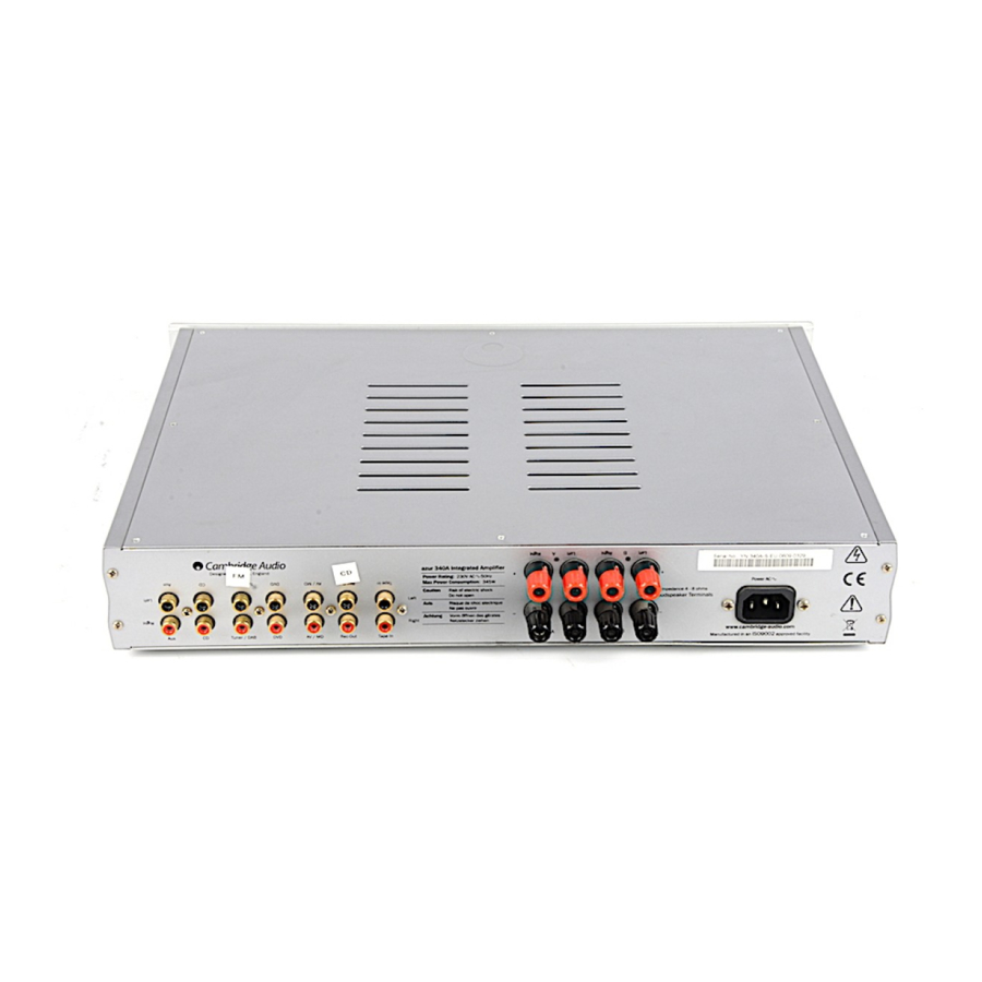Cambridge Audio azur 340A Bedienungsanleitung