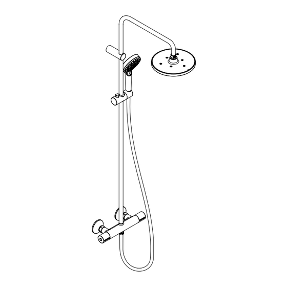 HANSGROHE Vernis Blend Showerpipe 200 1jet 26276 Serie Gebrauchsanleitung, Montageanleitung