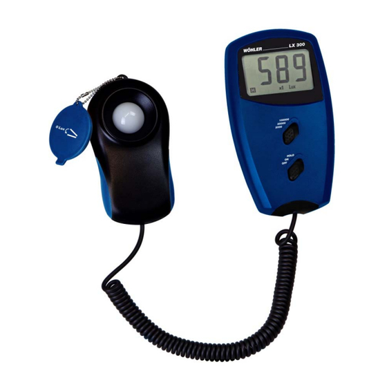 Wohler LX 300 Lux Meter Bedienungsanleitung
