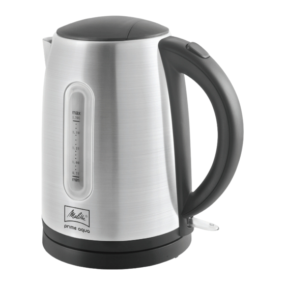 Melitta Prime Aqua Bedienungsanleitung