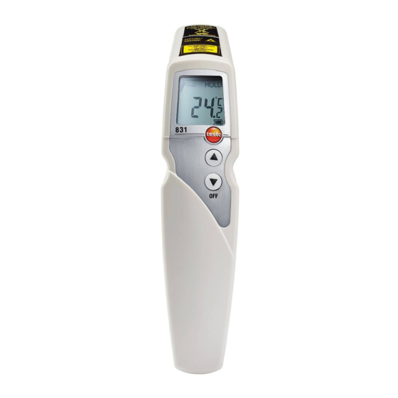 testo 831 Bedienungsanleitung