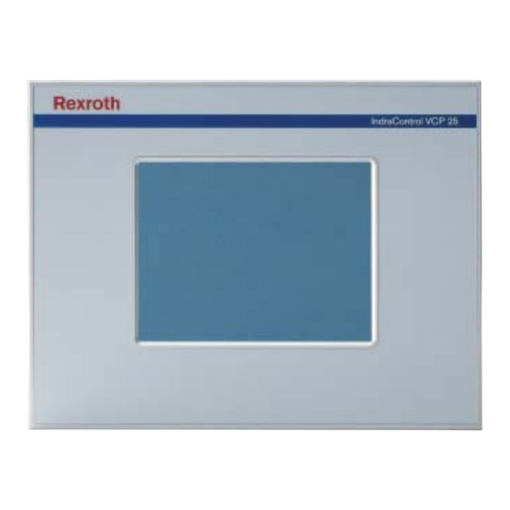 Bosch Rexroth IndraControl VCP 25 Handbücher