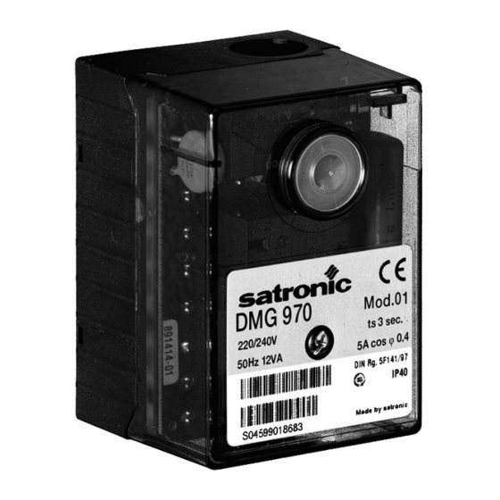 Honeywell satronic DMG 970 Bedienungsanleitung