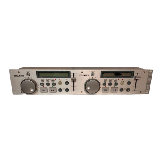 Reloop RCD-2650 s Bedienungsanleitung