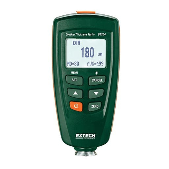 Extech Instruments CG204 Benutzerhandbuch