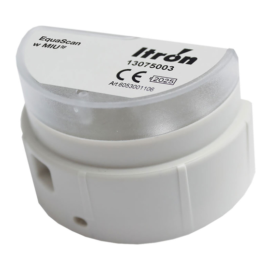 ITRON EquaScan wMIU RF V2 Montage- Und Programmieranleitung