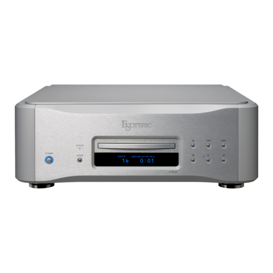 Teac ESOTERIC K-01XD Bedienungsanleitung