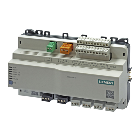 Siemens PXC4.M16 Bedienungsanleitung