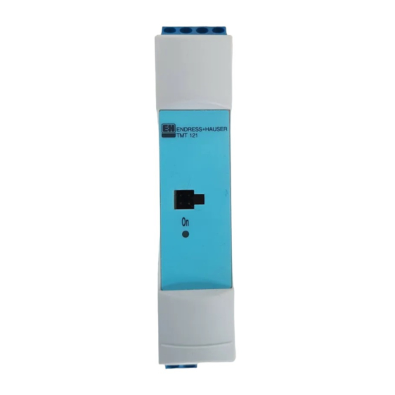Endress+Hauser iTEMP TMT121 Sicherheitshinweise
