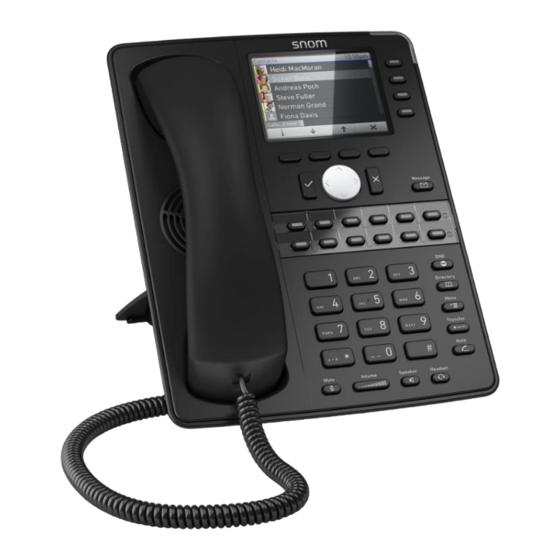 upc Snom 7xx Bedienungsanleitung