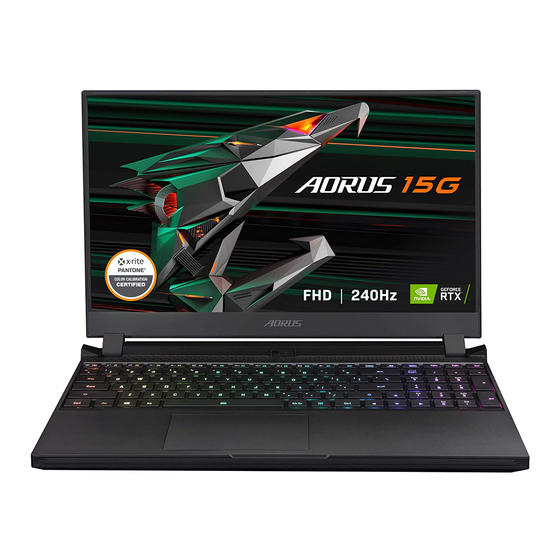 AORUS 15G Kurzanleitung
