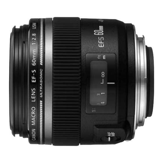 Canon EF-S 60mm f2.8 Macro USM Bedienungsanleitung