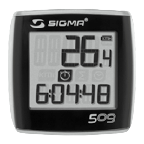 Sigma BC 509 Bedienungsanleitung