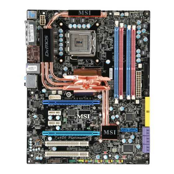MSI P45D3 Platinum Serie Handbücher