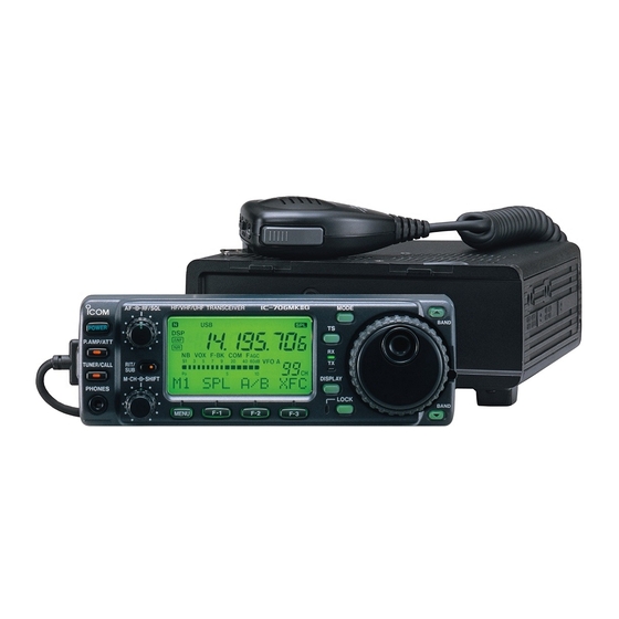 Icom IC-706MKIIG Bedienungsanleitung